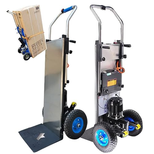 Sube-Escaleras Carretilla Sube escaleras eléctrico 1200W Sube escaleras eléctrico - Sube y Baja escaleras, Carretilla para Objetos Pesados, Carga, batería extraíble, Motor sin escobillas/sin