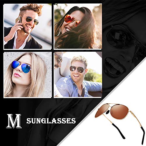 Image of mxnx Aviator Sunglasses for Men Polarized Women UV Protection Lightweight Driving Fishing Sports Unisex glasses MX208