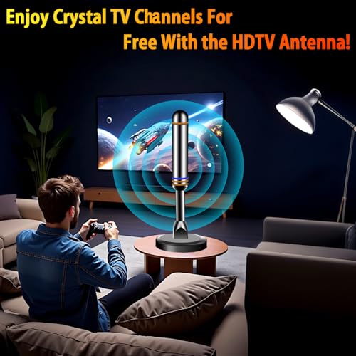 Antenne numérique pour Smart TV avec réception longue portée 360° - 2