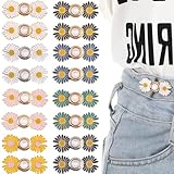 16 Stück Hosenknöpfen, Abnehmbarer Verschluss,Taillenmieder Verstellbarer,Hosenclips für Taillenstraffer,Kein Nähen Hosen-Taillenstraffer,Taillenstraffer für Jeans,Nähen Jeansknöpfe für Lockere Jeans