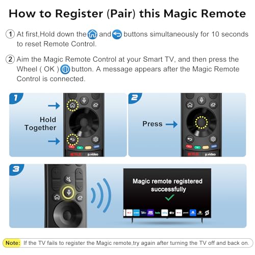 Image of Voice Magic for LG TV Remote Control Replacement with Battery