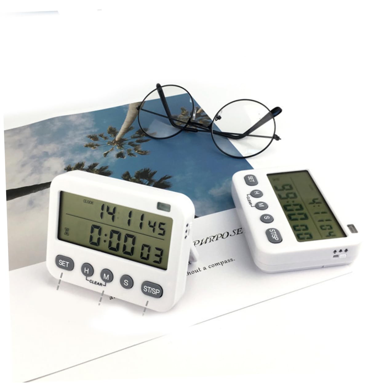 Alipis 3 Pièces Dispositif de chronométrage de Laboratoire Horloge Compte à rebours minuteur de Table minuteur de Cuisine Cuisine horloges minuterie d'alarme de e Numéro