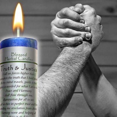 Blessed Herbal Truth and Justice Candle