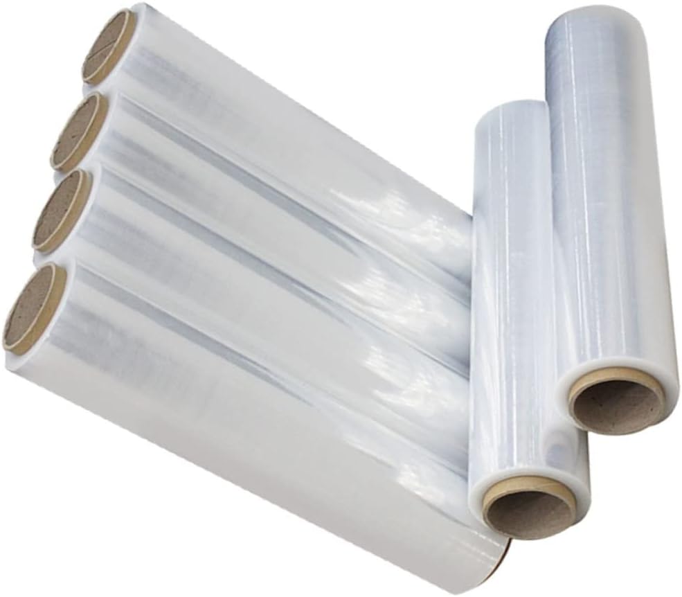EXCEART 1roll Stretch Wrap Film Self-Adhesive Pallet Shrink Film for Home and Warehouse Packing Mil Thickness for Furniture and Irregular Items