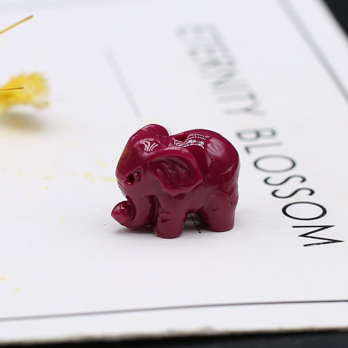 LHJ 80 Pcs Artificial Coral Beads Vivid Elephant Shape Synthetic Colorful Coral Bead Pendant Charms for Jewelry Making Neckalce Bracelet Key Pendant - Image 4