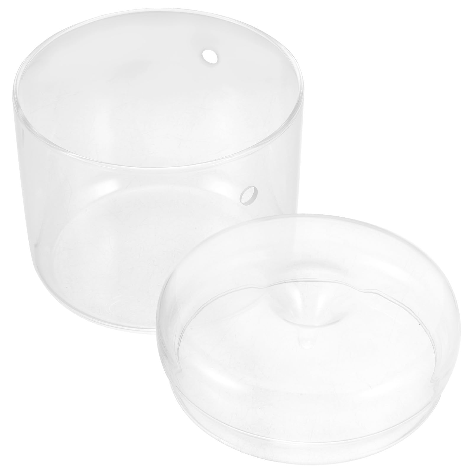 OSALADI Terrario in Vetro Trasparente 12x12 Cm per Piante, Contenitore Fai da Te Ecosistema Muschio, Bottiglia Micro Paesaggio Decorativa per Casa Ufficio Giardino