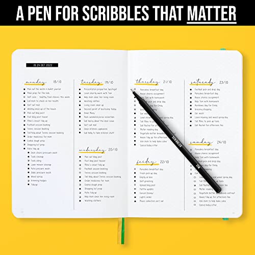 Scribbles That Matter Bullet Journaling Supplies - Fineliner Pens, Dual Tip Brush Markers, Water Color Brush Pens Flexible Nylon Brush Tips (Fineliner Pens (5 Pack))