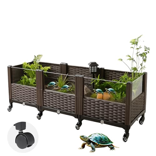Turtle Tank Reptile breeding Tank Large Enclosure for Land Turtles Large Enclosure for sea Turtles Habitat for sea Turtles Optional Increase in Quantity add 10 Wheels Turtle Supplies