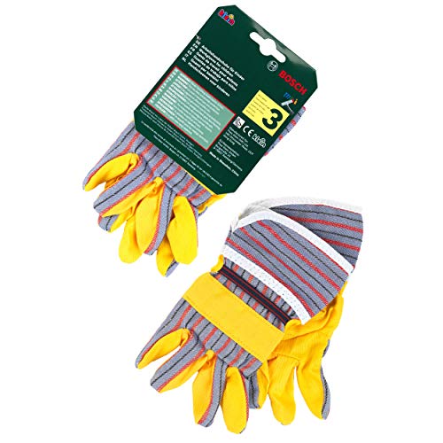 Theo Klein 8120 Bosch Arbeitshandschuhe | Hochwertige Handschuhe in Einheitsgröße | Maße: 10 cm x 1 cm x 19 cm | Spielzeug für Kinder ab 3 Jahren