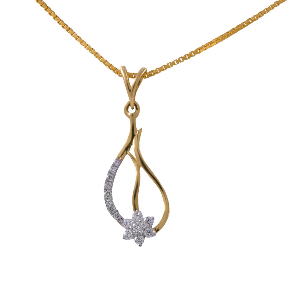 joyalukkas 18K Yellow Gold and Diamond Pendant-picture-2