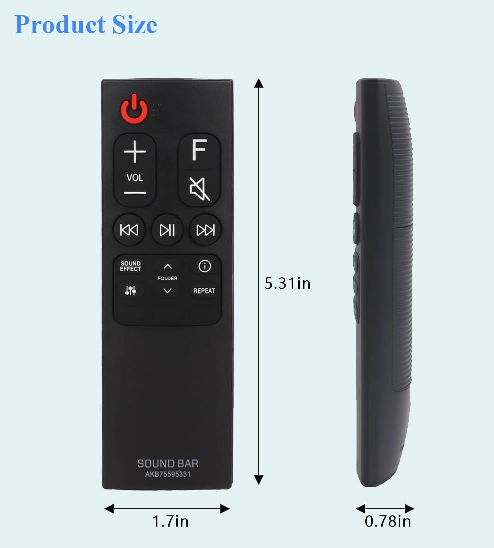 Telecomando Universale Di Ricambio AKB75595331 Per Soundbar LG SL6Y, SN6Y, SL4, SL5Y, SN7CY E Modelli Simili