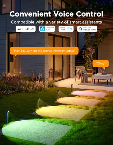 Image of Govee Outdoor Pathway Lights 2 Lite, 4 Pack, 190 lumens, IP67 Waterproof | 16 Million Colors, 60+ Scene Modes, for Path, Landscape Lighting, Outdoor, Compatible with Alexa, Google Assistant, Matter