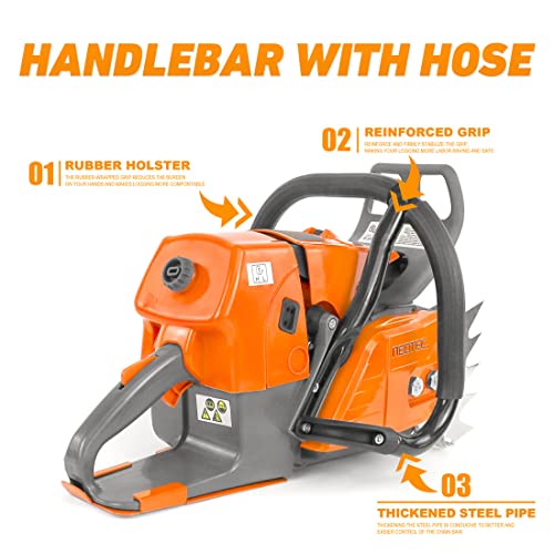 image for NEO-TEC NS892 92cc Gas Chainsaw with 24 inch Bar and Chain,2-Cycle Gas