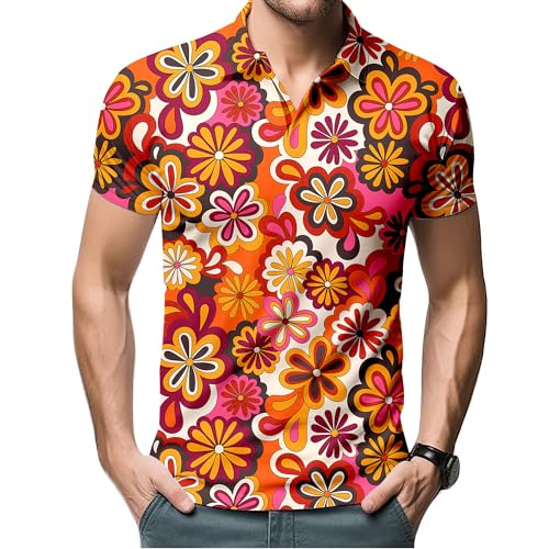 Mens 70s Golf Shirts for Men,Funny Golf Shirts for Men Short Sleeve,Mens 70s Shirt 70s Outfits for Men - Image 7