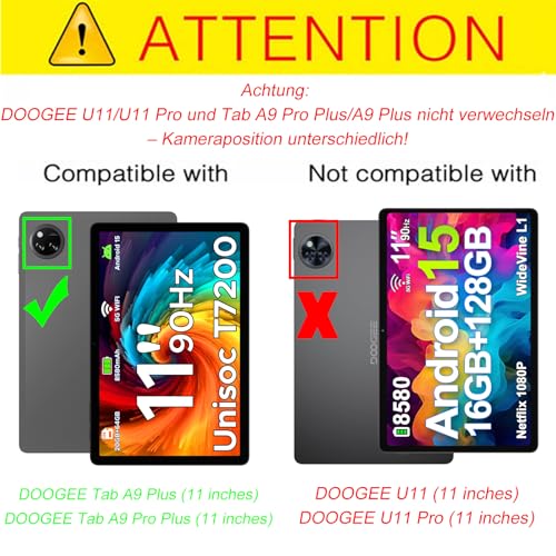 Coque silicone DOOGEE Tab A9 Pro+ Plus étui robuste contre les cassures noirs - 2