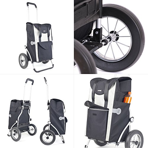 Andersen Einkaufstrolley Royal mit Metallspeichenrad und Einkaufstasche Senta weiß 49 Liter – Bild 5