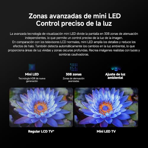 Miniatura 4 de XIAOMI TV S Mini 55", Diseño sin Bordes, Google TV, QD-Mini LED, 1200 nits de Brillo máximo, Alta tasa de refresco 4K de 144 H,Ultra Fluido para Gaming, Dolby Vision IQ & Dolby Atmos,Google Assistant