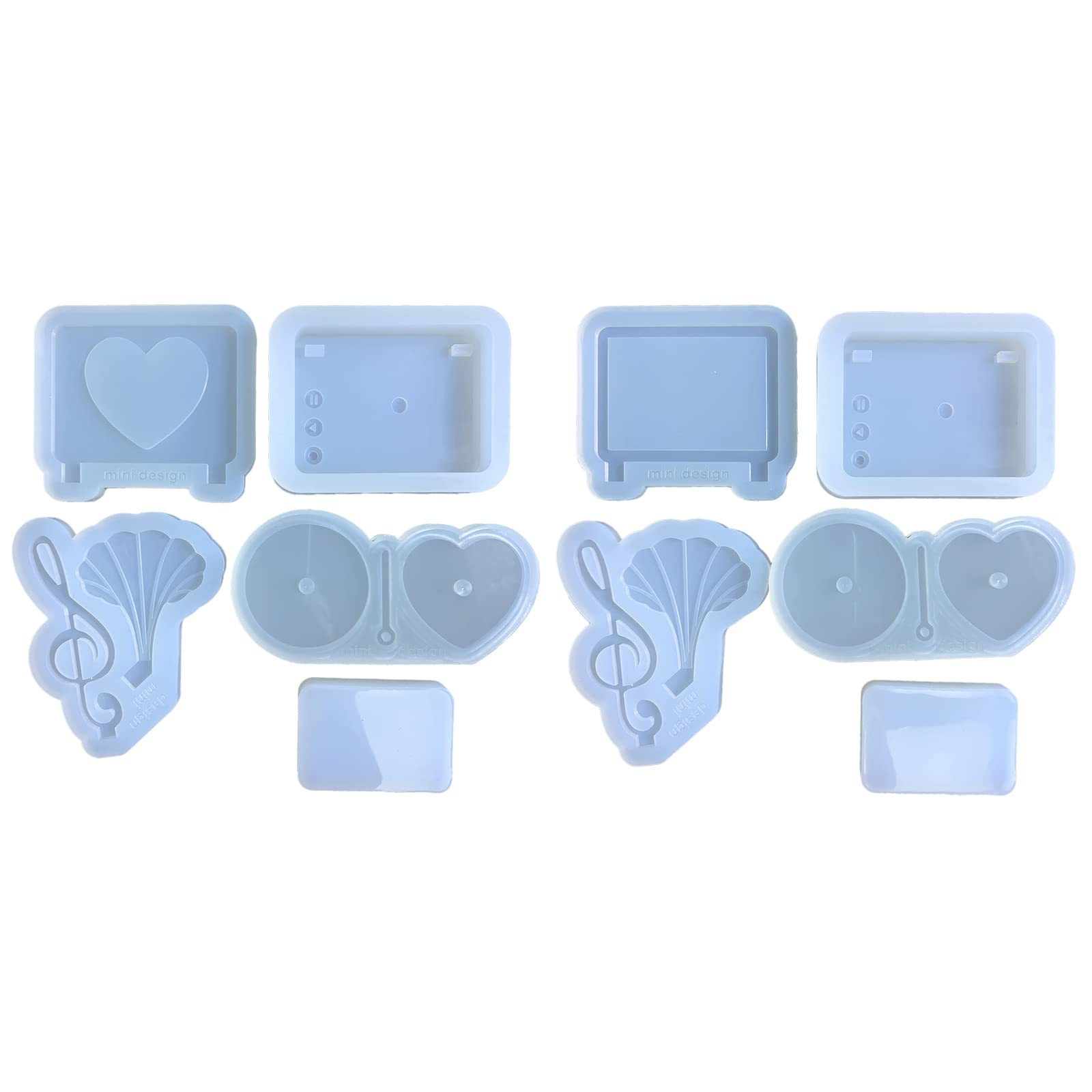 Stampo in silicone per sabbia mobile per resina epossidica, decorazione per la casa, giradischi, set di cornici per foto, giradischi