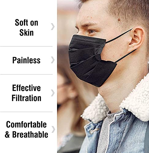Image of Surgical Mask for Men & Women | Certified by ISO & CE to Protect Mouth Droplets Dust and Pollution| Combo 100| 200| 50 Pcs With 1 Adjustable Extender Starps