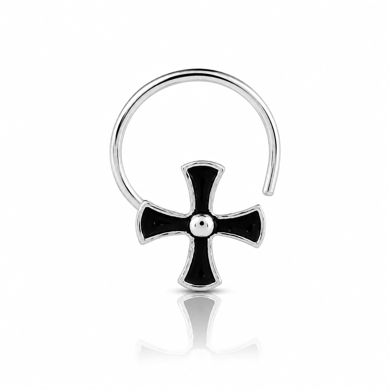 925 sterling Silver nose ring/nose pin for womens (KJ-4S)-image-29