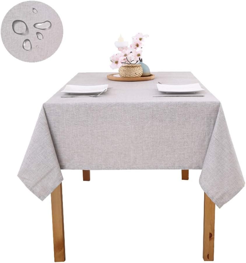 LMIM Wipe Clean Tablecloth Waterproof Table Protector Square Rectangular Pvc Vinyl/Plastic For Table/Desk Solid Color Table Cloth 7 Sizes (Color : A, Size : 130x130cm)