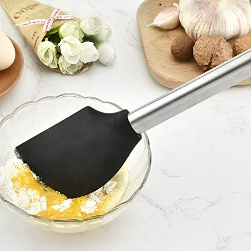 Juego de Utensilios de Cocina de Silicona con Mango de Acero Inoxidable, espátula, Cuchara, Pinzas, batidor, Utensilios de Cocina (tamaño: 11 Piezas) ()