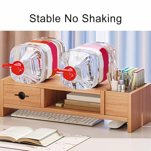 Image of Monitor Riser for Desk with Drawer Storage, Computer Monitor Stand Organizer, Desktop Screen Shelf for Home and Office Workspace(White)