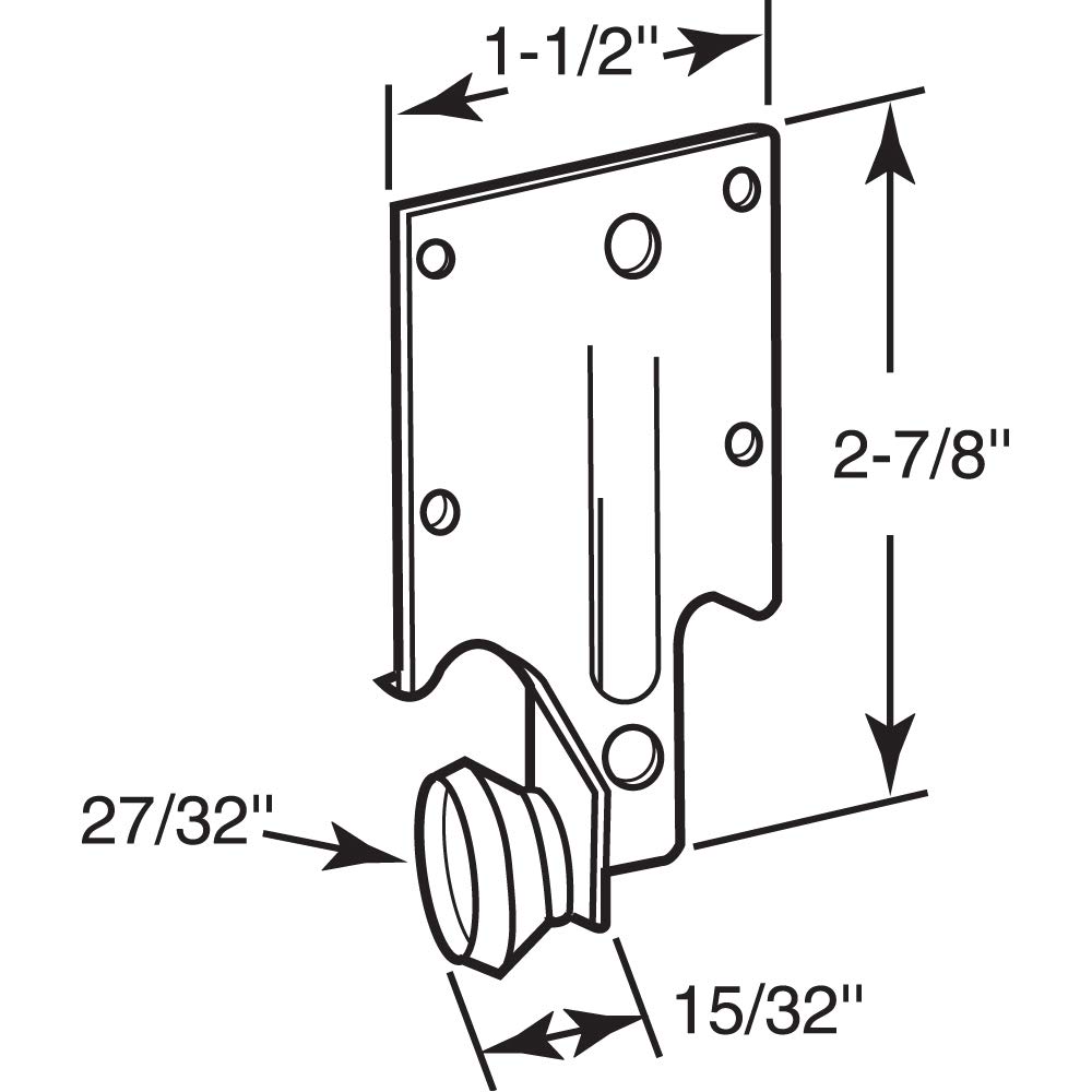 Slide-Co 221240 Drawer Track Center Roller