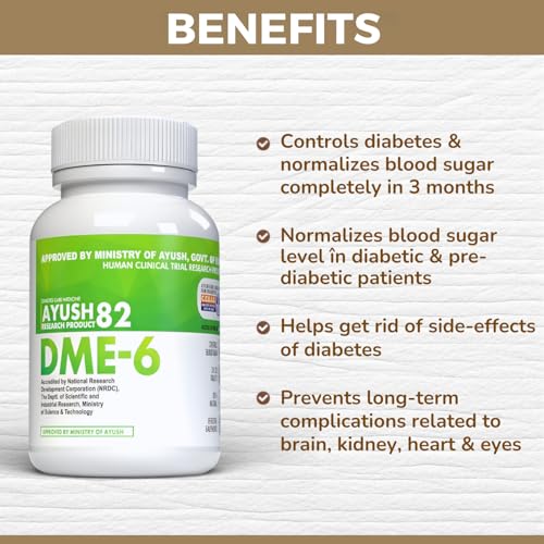 Image of Ayush 82 DME-6 | Diabetes Care Ayurvedic Medicine | Supports Healthy Blood Sugar Levels | Approved by Ministry of AYUSH | 3 Month Course, 360 Tablets