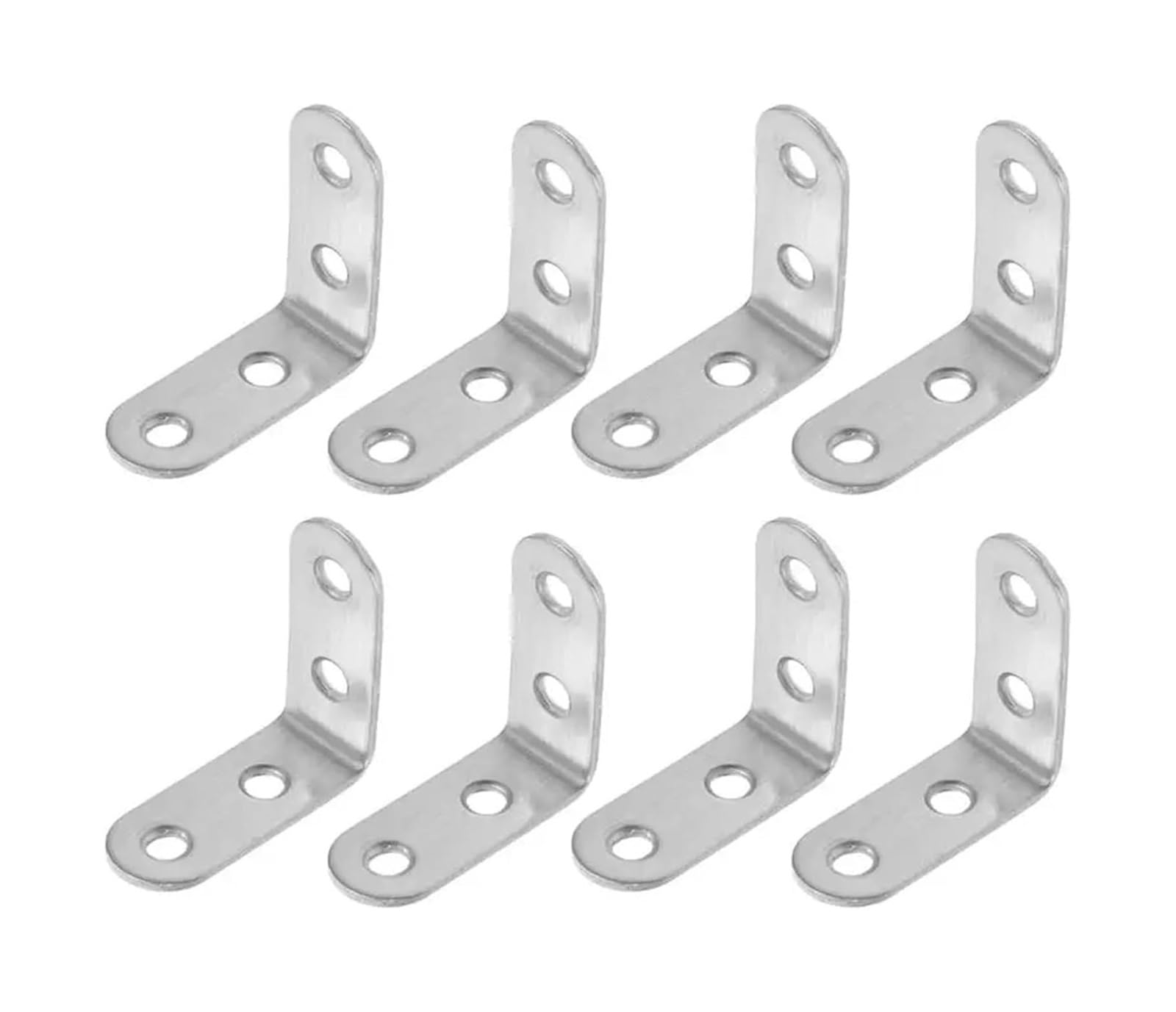 Opeximatun 40X40x16mm 04 Angle Brackets, L Brackets 10 Pcs 90 Degree Corner Brace Silver For Shelves Table Chair