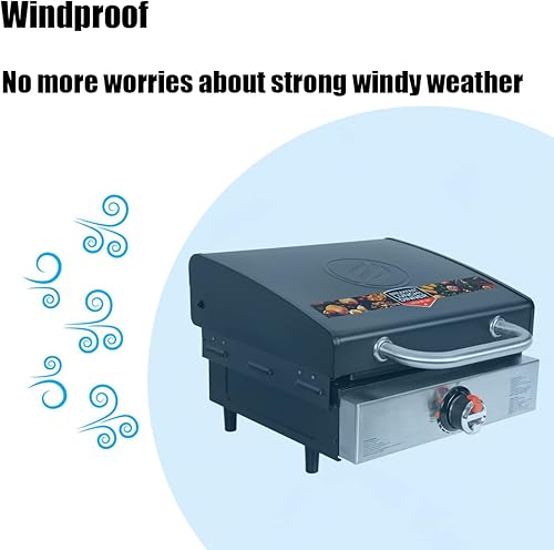 Vista 2 de Wind Screen for Blackstone 17" Griddle (Rear Grease Trap), Blackstone Griddle Accessories Wind Guard, Blackstone Grill Accessories, 4 Wind Guards