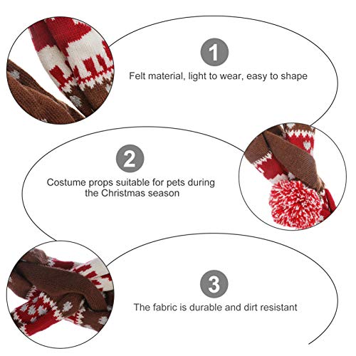 POPETPOP 2Pcs Cachorro de EstimaÃ§Ã£o Fantasia de Natal Boneco de Neve Natal Conjunto de ChapÃ©u de