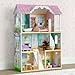 Delta Children MySize Dollhouse - Large 3-Story Dollhouse with 7 Rooms Includes 12 Accessories - Fits 12-inch Dolls - Pretend Play Dream Gift for Ages 3+