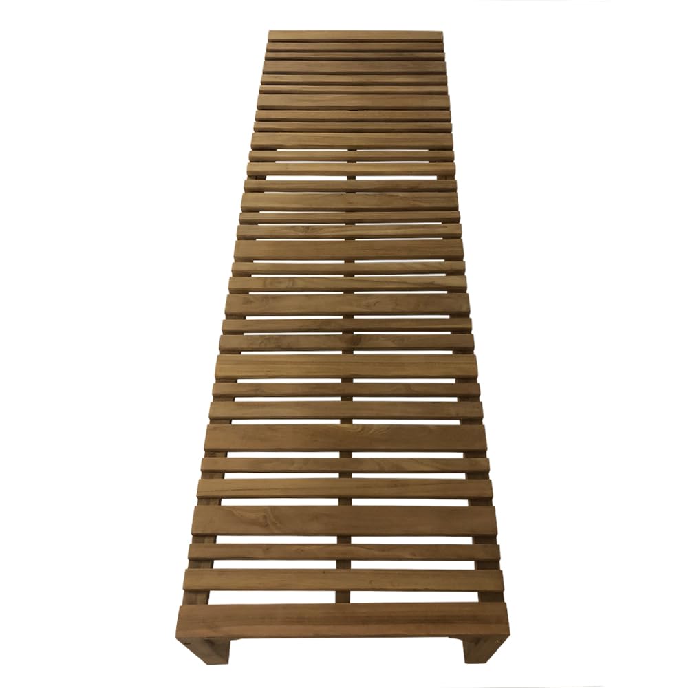 Lettino Prendisole con Schienale Regolabile in Legno Teak Elafonisi (Elafonisi)
