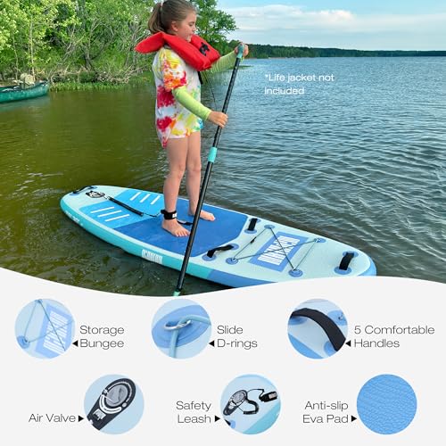 Image of Niphean（Ultra-Light） Inflatable Paddle Board with StabilTrac Fin and Durable SUP Accessories, 10' Stand Up Paddle Boards for Adults & Youth, Versatile Yoga Paddle Board, Gift Ideas