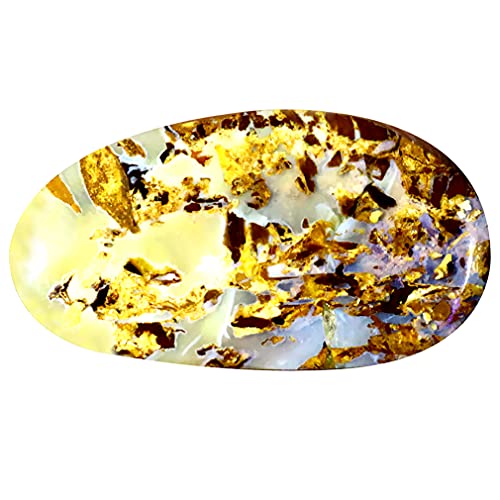 Opale boulder australienne 7.16 ct, pierre précieuse naturelle multicolore 22x12 mm Koroit
