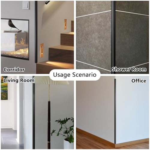 Image of Black Aluminum Alloy Metal Wall Corner Guards0.6 inchx0.6 inchx48 inch,21Ga /0.7mm,10PCS | Black Aluminum Alloy Wall L shaped wall corner guards,solid right angle corner Metal Protectors,90Angle Corner Guards