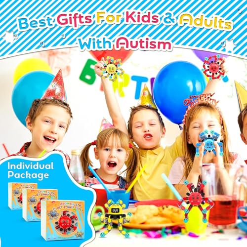 Transformable Fidget Spinner Toys for Kids and Adults,2 PCS Finger Sensory Toy for Teens with Autism ADHD Anxiety Relief,Birthdays Gifts Party Favors for Boys Girl Travel Stocking Stuffers