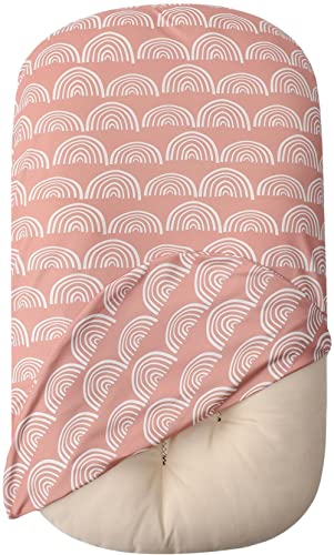 Image of Little Jump Baby Lounger Cover Soft Cotton Slipcover Fits Newborn Lounger for Baby Boys and Girls (Rainbow)