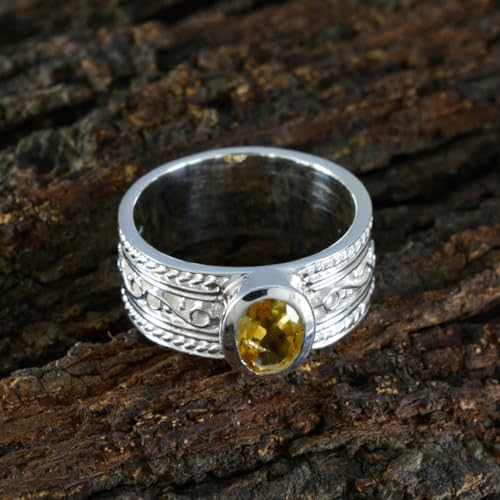 Image of 55Carat Choose Your Color Genuine Gemstone Sterling Silver Ring Band Vintage Handmade Jewelry Sizes 5-12