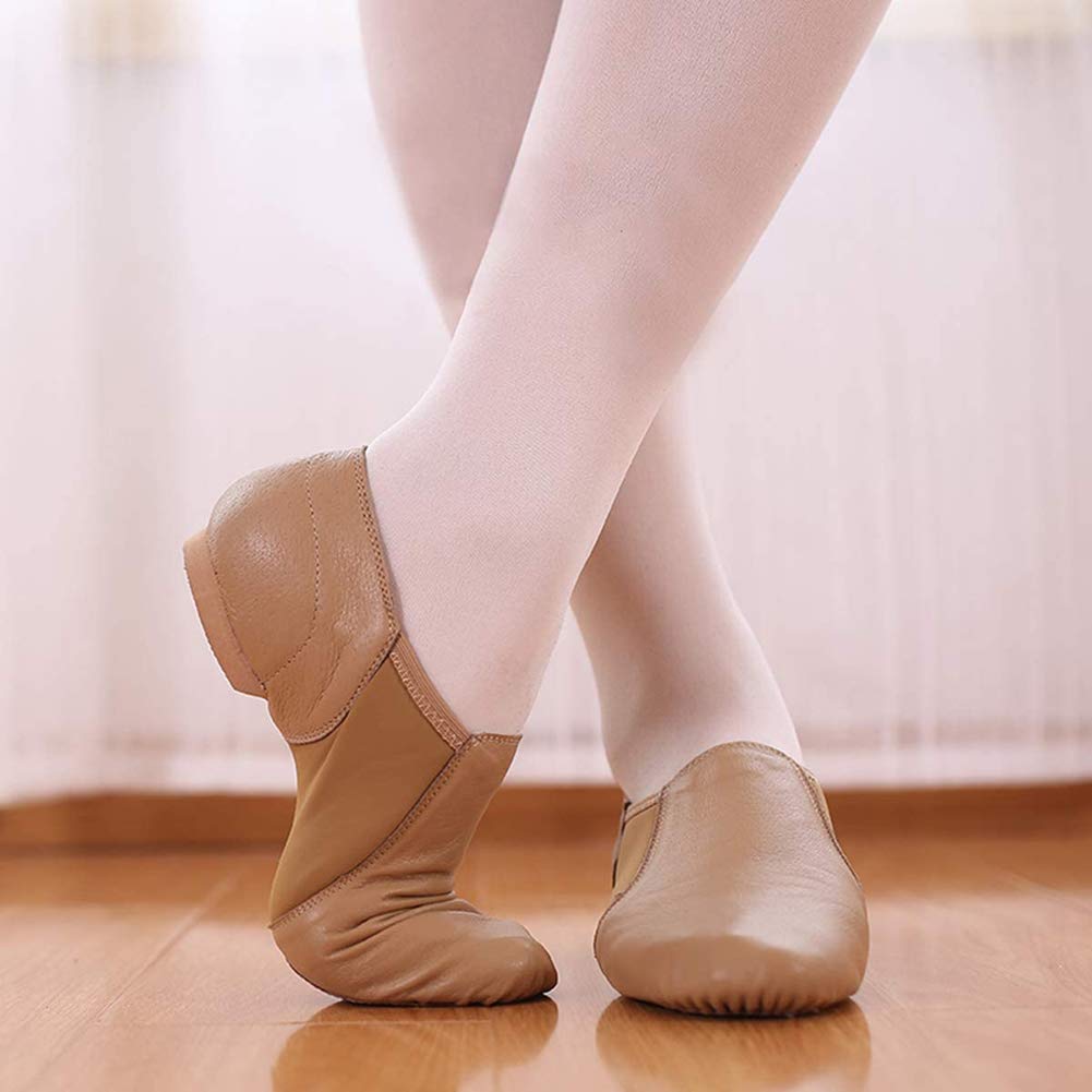 Scarpe da Danza Jazz in Pelle Donna Classica Comodo Scarpette da Danza Ballo