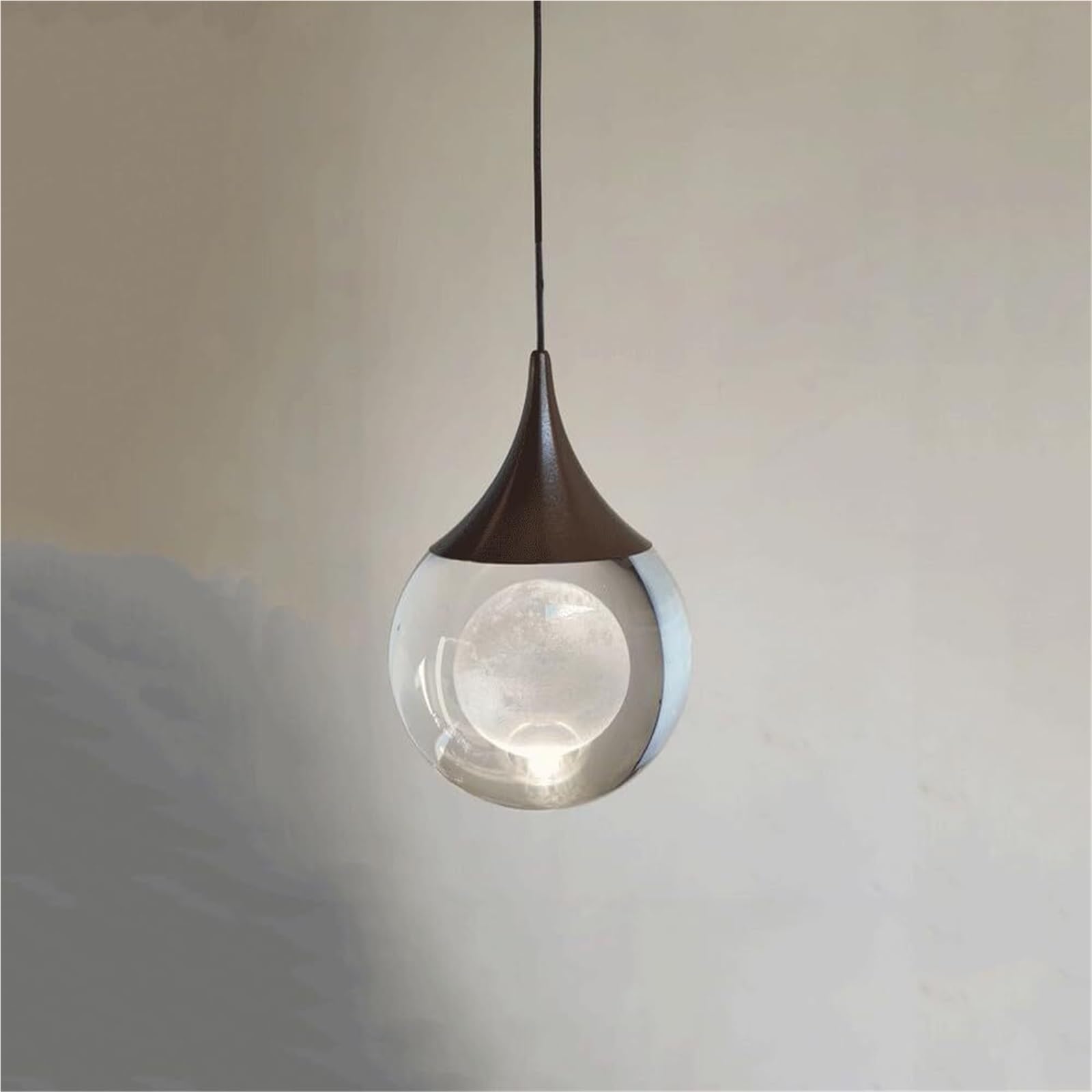 Khukhu B New Light Luxury Small Pendant Light Minimalist Ar Crystal Hanging Lamp Edroom Living Room Ackground Wall Chandeliers Corridor Alcony Cafe Led Light Fixture(B)