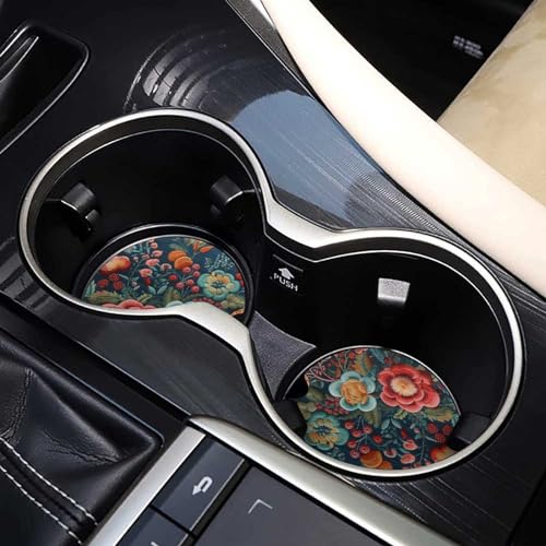 Portavasos para carro con diseño flores y bayas 2 pack miniatura 7