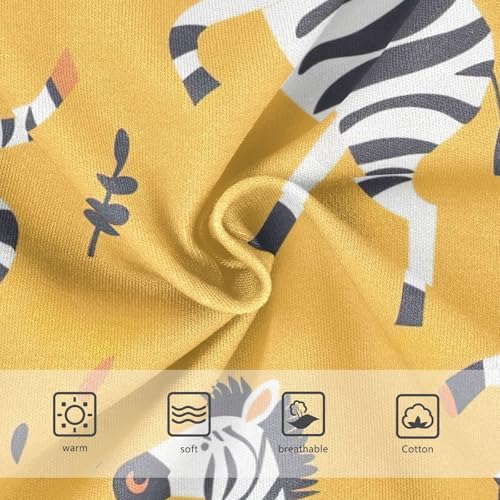 Girls Panties, Zebra Yellow Toddler Panties, Girls Underwear Cotton, 2T–8 Years3