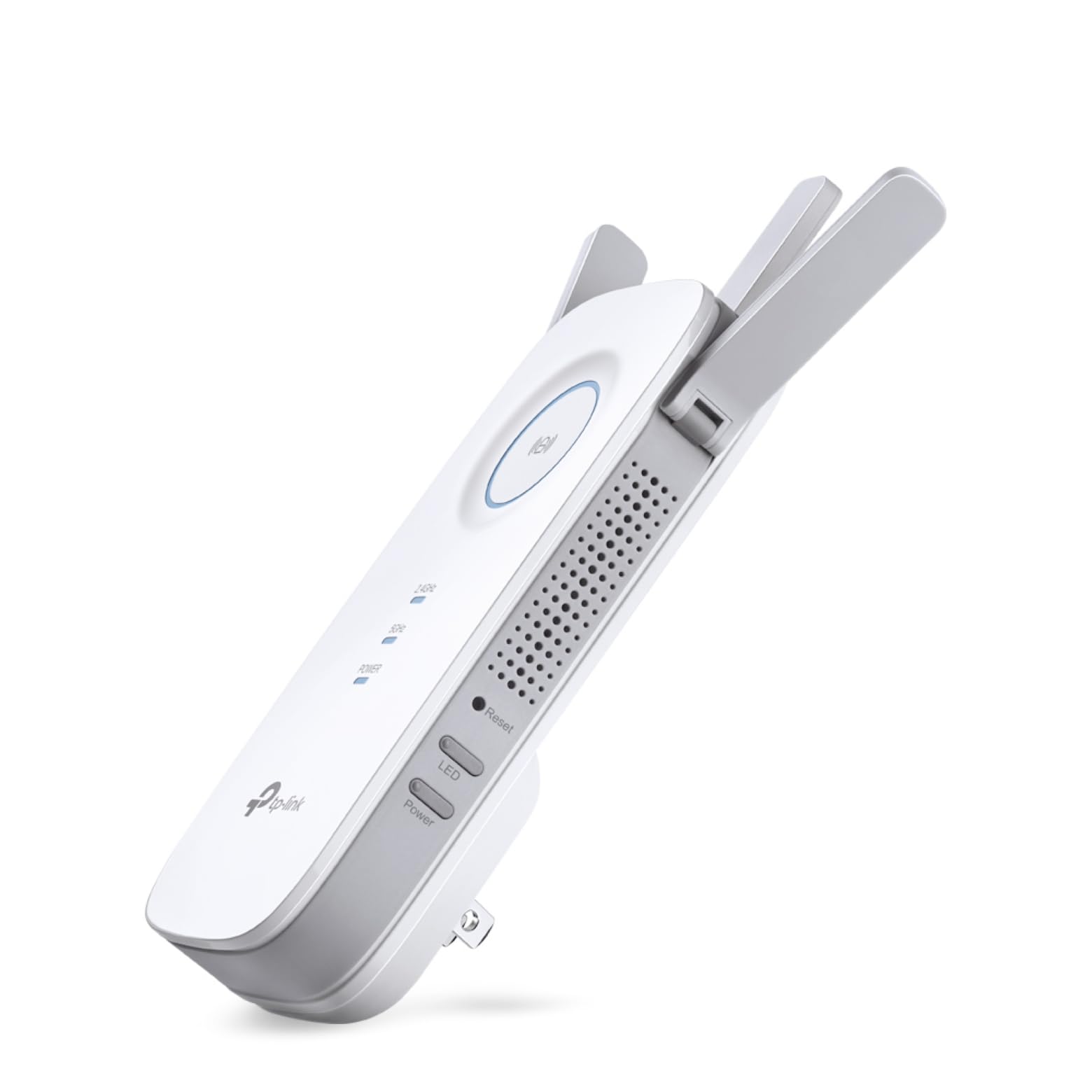 TP-Link RE450 - Repetidor Wi-Fi AC1750, Amplificador de Red, Velocidad Doble Banda, 1 x Puerto Gigabit, luz señal Inteligente, Modo Ap, fácil configuración, Color Blanco