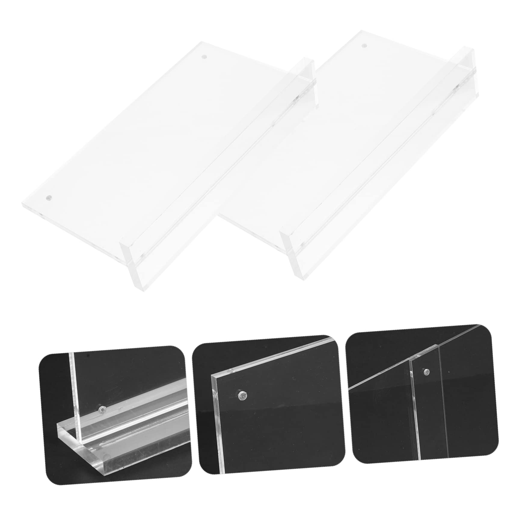 DOITOOL 8 Piezas Soporte de Menú Acrílico Magnético Transparente para Restaurantes y Mesas Exhibidor para Carteles y