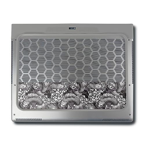 Image of MightySkins Carbon Fiber Skin Compatible with Alienware X16 R1 (2023) Full Wrap Kit - Angry Koi | Protective, Durable Textured Carbon Fiber Finish | Easy to Apply & Change Styles | Made in The USA