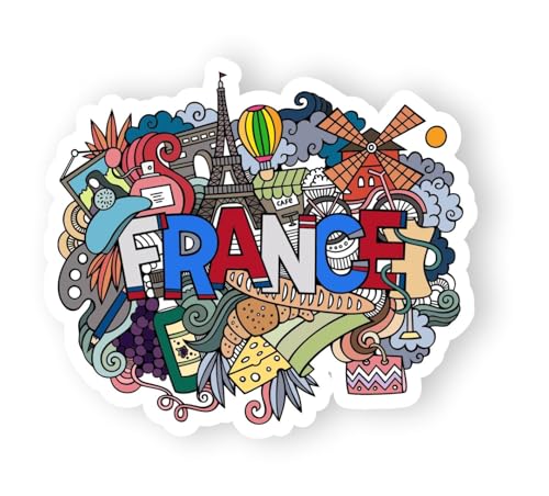 Image of France Acrylic Fridge Magnet - UV Textured Printed, Stylish Multicolor Magnet for Fridge, Wardrobe & Metal Surfaces, Pack of 1 (France)