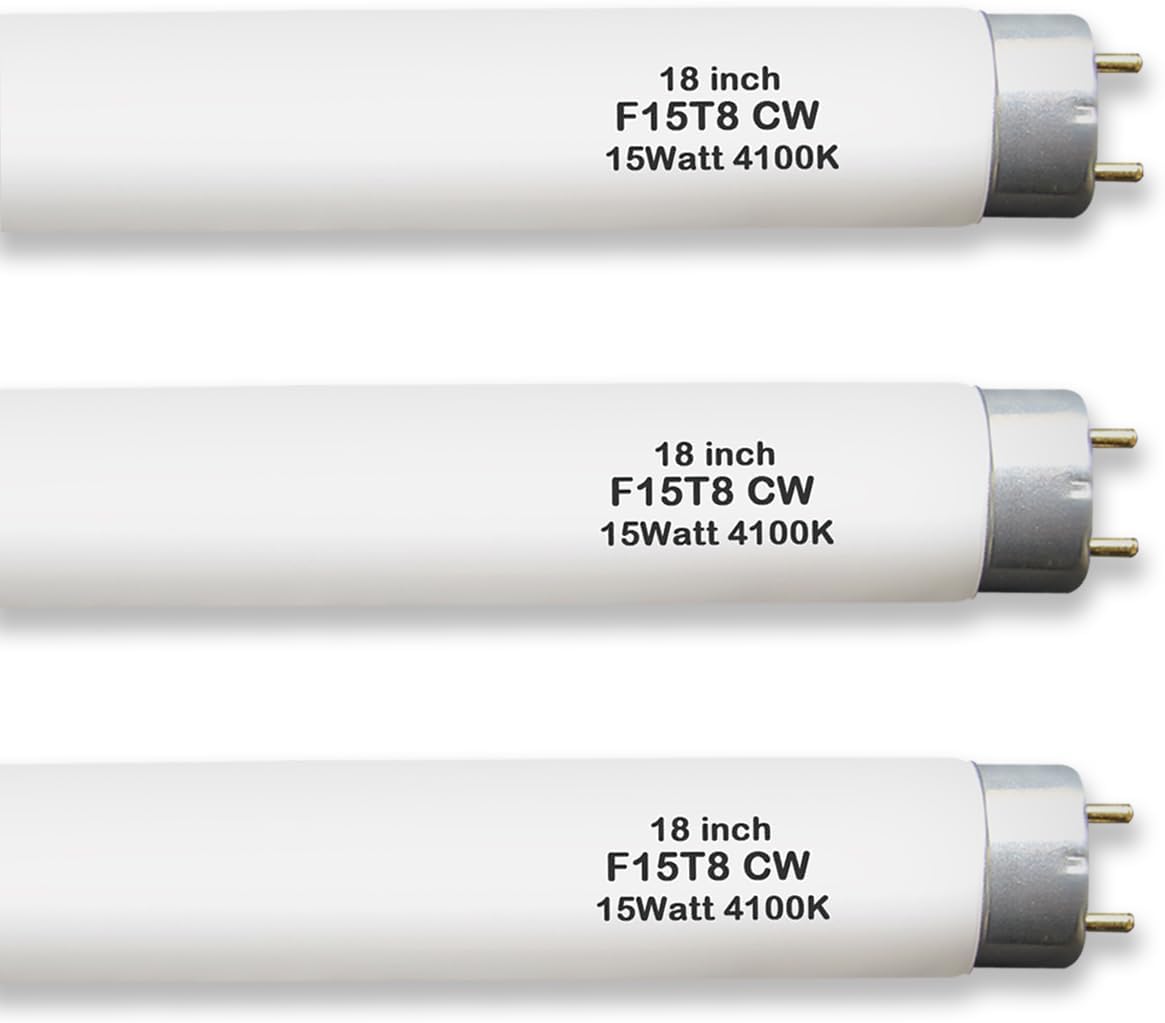 F15T8CW 15 Watt Cool White,18" T8 RV Fluorescent Linear Tube Lamp
