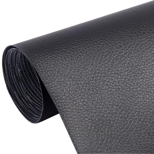 Cremsy Leather Repair Patch Tape Self-Adhesive Leather Repair Patch Kit for Couch Sofa Car Boat Seats Waterproof Vinyl Repair Patches Cuttable Furniture Repair Tape for Chair Jacket (1 BLACK)